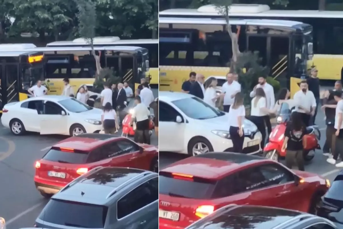 Kadınların park yeri kavgası! Tekme tokatlar hava uçuştu