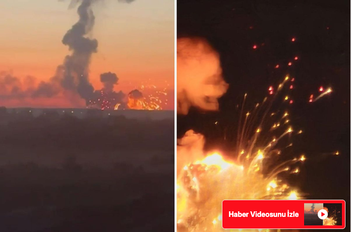 Rusya, Kiev'deki kritik tesisi vurdu! Gökyüzünden ateş yağdı